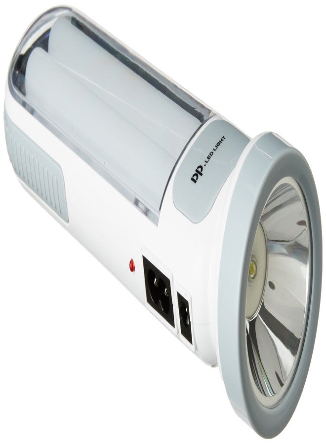 دي بي مصباح طوارئ بلاستيكي DP 7102B بقوة 6 وات مع كشاف (أبيض، عبوة من قطعة واحدة)، 420 لومن - Image 1